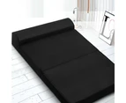 Giselle Bedding Foldable Mattress Folding Foam Bed Mat Double Black