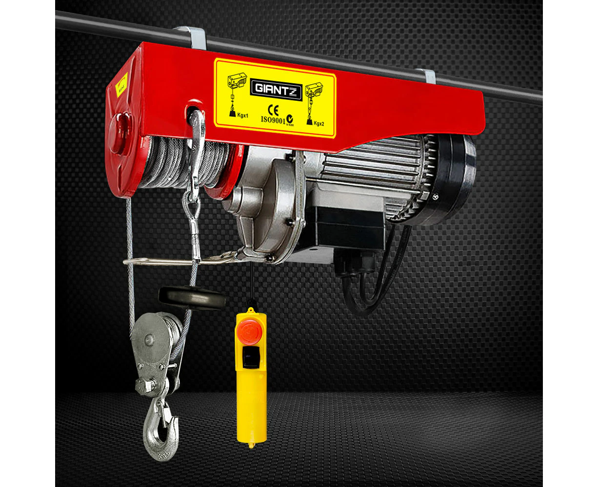 Giantz Electric Hoist Winch 125/250KG Cable 18M Rope Tool Remote Chain Lifting