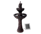 Gardeon Solar Water Feature Tier Fountain with Pump Kit Bird Bath 106CM Peacock