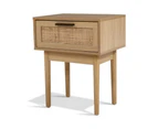 Artiss Bedside Tables Rattan Drawers Side Table Storage Cabinet Wood Nightstand