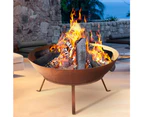 Grillz Fire Pit Cast Iron Rustic 70cm