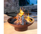 Grillz Fire Pit Bowl Cast Iron Rustic 70cm