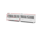 Artiss TV Cabinet Entertainment Unit 180cm White Eddie