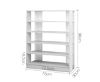 Artiss Shoe Rack 30 Pairs 6-Tier Shelf White