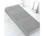 Giselle Bedding Foldable Mattress Folding Foam Bed Mat Light Grey