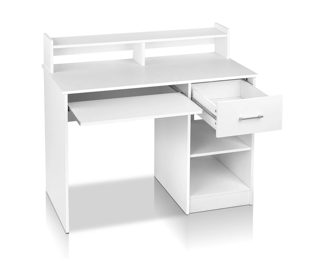 Artiss Computer Desk Shelf Drawer Cabinet White 100CM