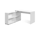 Artiss Computer Desk Bookshelf White 130CM