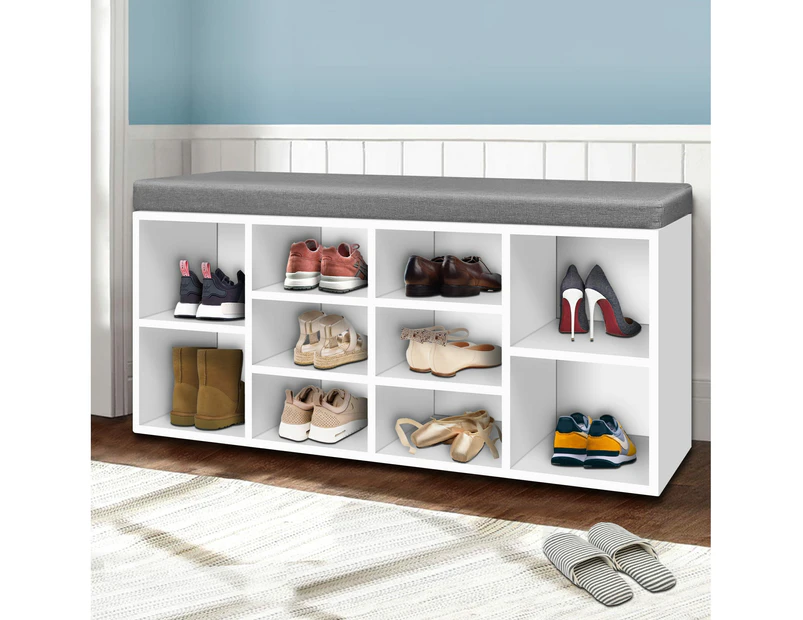Artiss Shoe Cabinet Bench Shoes Storage Rack Organiser White Shelf Cupboard Box