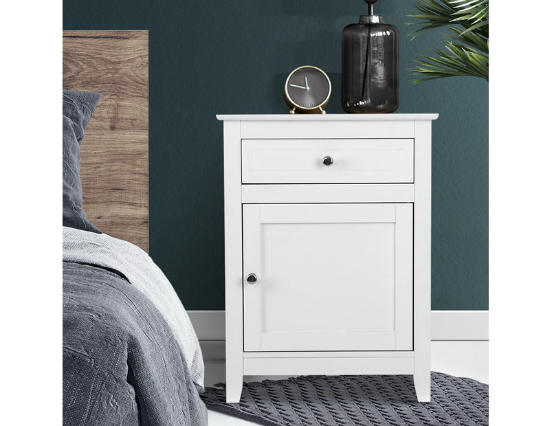 Artiss Bedside Tables Drawers Side Table Storage Cabinet Large Nightstand White
