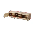 Artiss TV Cabinet Entertainment Unit 160cm Pine Charles