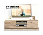 Artiss TV Cabinet Entertainment Unit 160cm Pine Charles