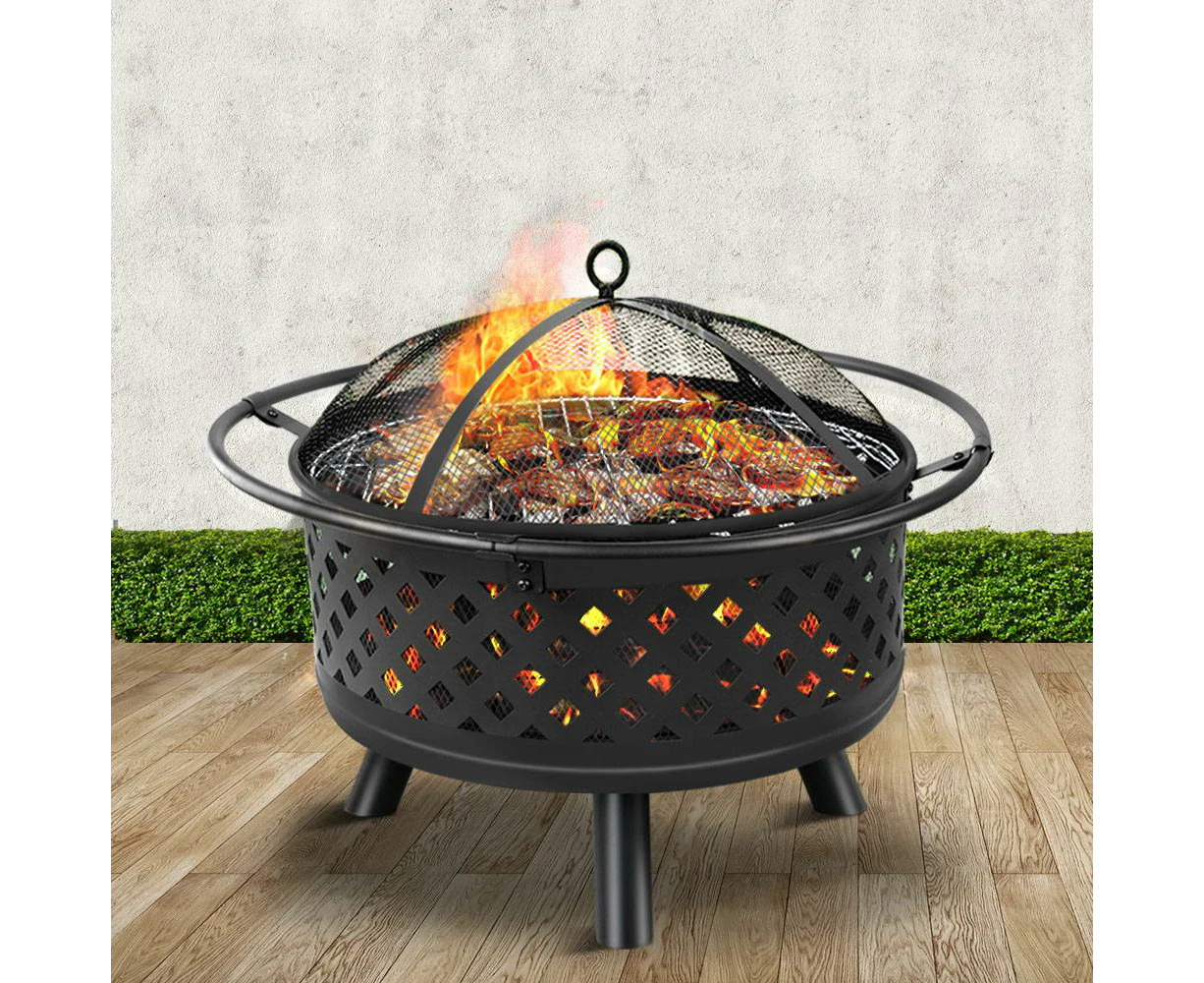 Grillz Fire Pit BBQ Grill 76cm