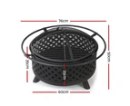 Grillz Fire Pit BBQ Grill 76cm