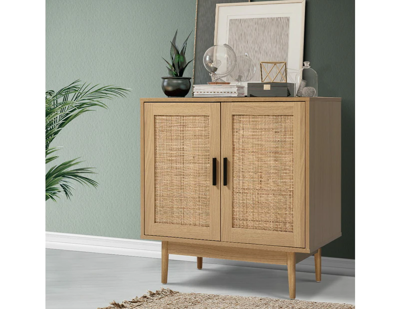 Artiss Rattan Buffet Sideboard 2 Doors - BRIONY Oak