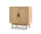 Artiss Rattan Buffet Sideboard 2 Doors - BRIONY Oak