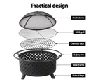 Grillz Fire Pit BBQ Grill 76cm