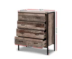 Artiss 4 Chest of Drawers  - BARNLY