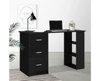 Artiss Computer Desk Drawer Shelf Cabinet Black 120CM