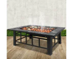 Grillz Fire Pit BBQ Grill Ice Bucket 3-In-1 Table