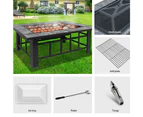 Grillz Fire Pit BBQ Grill Ice Bucket 3-In-1 Table