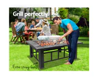 Grillz Fire Pit BBQ Grill Ice Bucket 3-In-1 Table