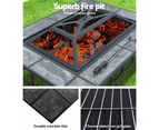 Grillz Fire Pit BBQ Grill Ice Bucket 3-In-1 Table