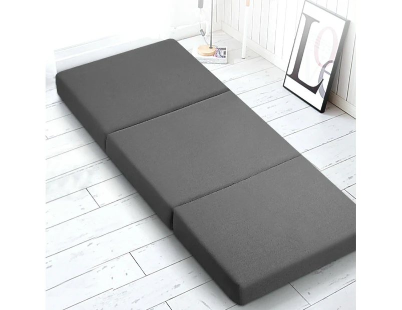 Giselle Bedding Foldable Mattress Folding Foam Bed Single Grey