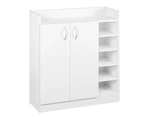 Artiss Shoe Rack Cabinet 21 Pairs Adjustable Shelves White Clair