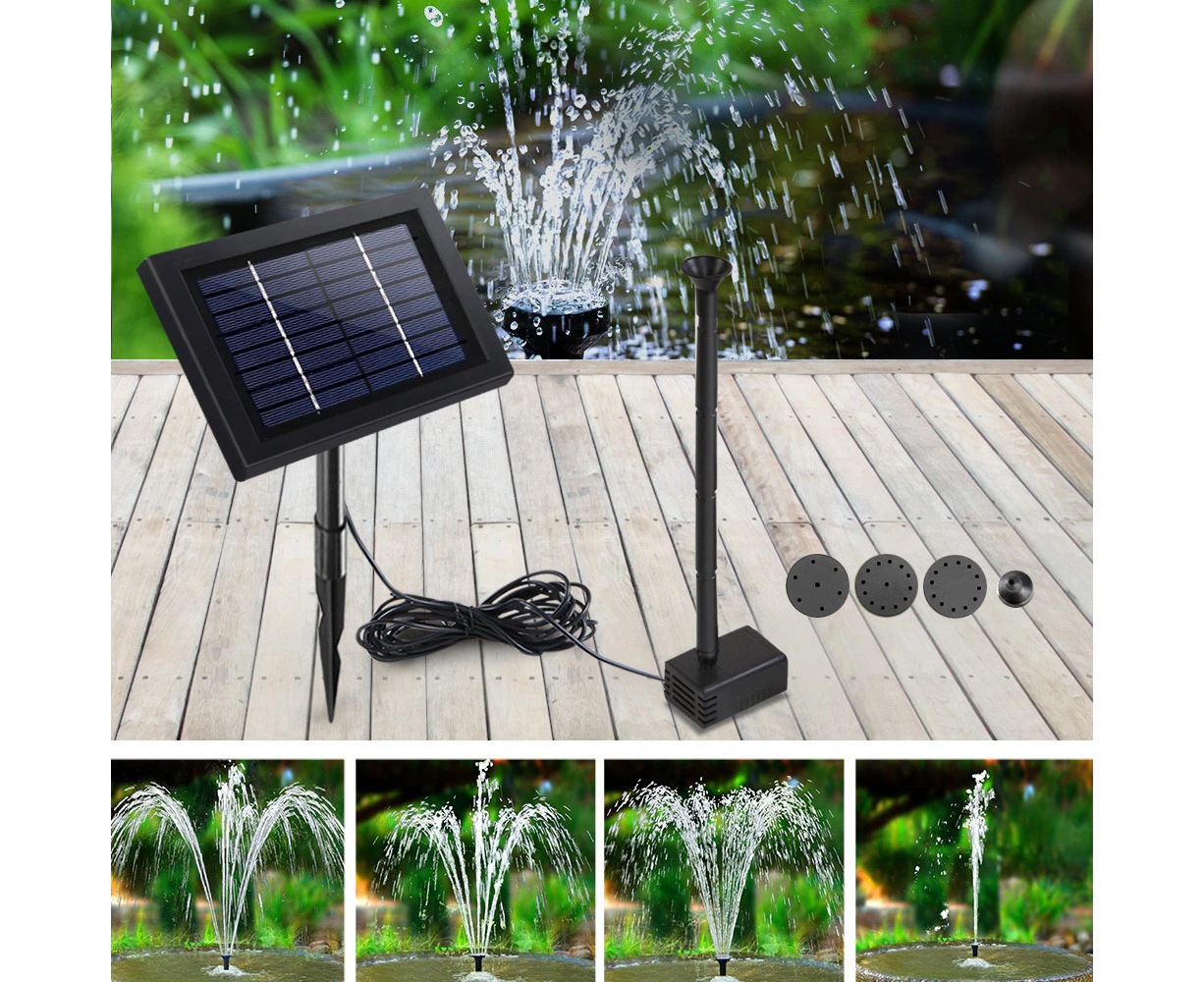 Gardeon Solar Pond Pump Submersible Water Fountain Kit 4FT