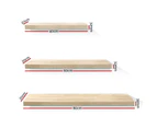 Artiss Floating Wall Shelf Set of 3 Oak