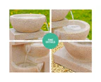 Gardeon Solar Water Feature with LED Lights 4-Tier Sand 72cm