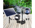 Gardeon Solar Pond Pump with Battery Kit LED Lights 6.6FT