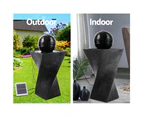 Gardeon Solar Water Feature with LED Lights Black 85cm