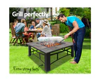 Grillz Fire Pit BBQ Grill Ice Bucket 4-In-1 Table