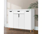 Artiss Shoe Cabinet Shoes Storage Rack 120cm Organiser White Drawer Cupboard