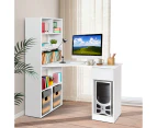 Artiss Computer Desk Bookshelf Drawer Cabinet White 120CM