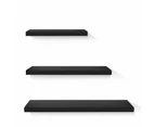 Artiss Floating Wall Shelf Set of 3 Black