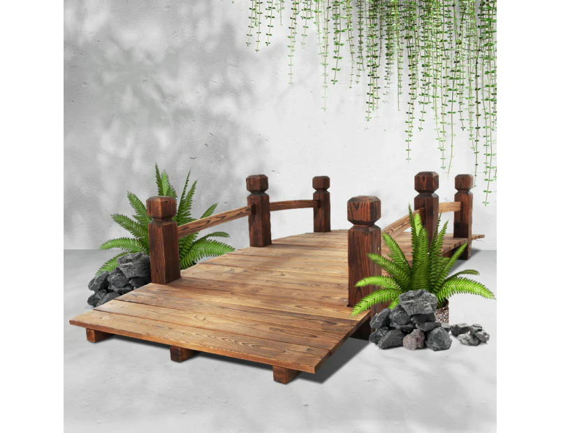 Gardeon Garden Decor Outdoor Ornament Wooden Bridge 160cm