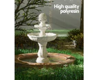 Gardeon Solar Water Feature 3 Tiers Ivory 93cm