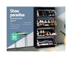 Artiss Shoe Cabinet Shoes Storage Rack Organiser 60 Pairs Black Shelf Drawer