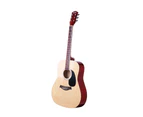 Alpha 41 Inch Acoustic Guitar Wooden Body Steel String Dreadnought Wood