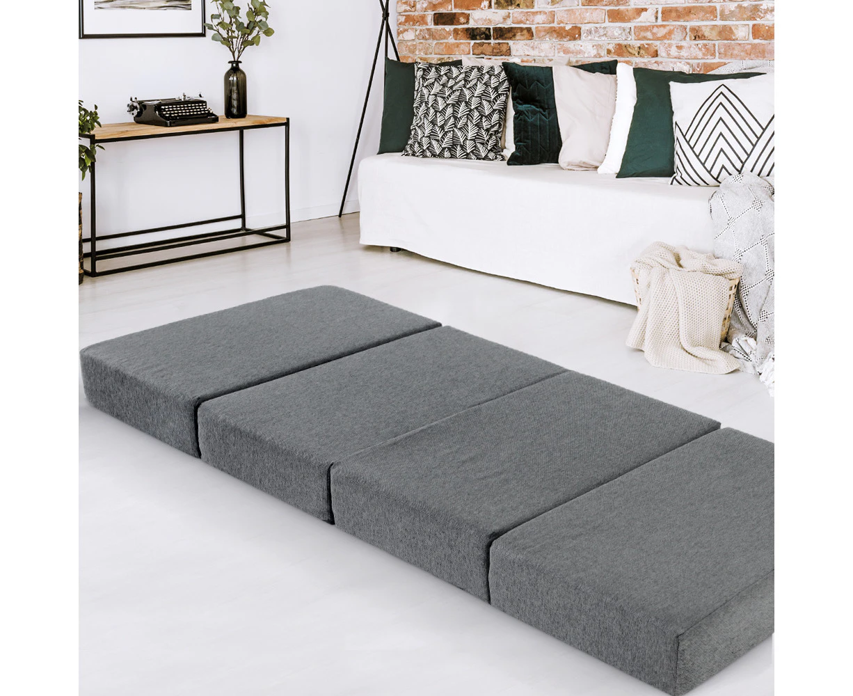 Giselle Bedding Foldable Mattress Folding Foam Single Grey