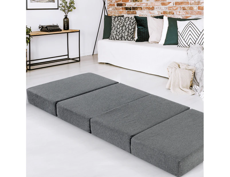 Giselle Bedding Foldable Mattress Folding Foam Single Grey