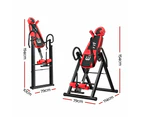 Everfit Inversion Table Gravity Exercise Inverter Back Stretcher Home Gym Red