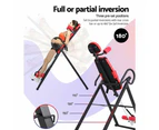 Everfit Inversion Table Gravity Exercise Inverter Back Stretcher Home Gym Red