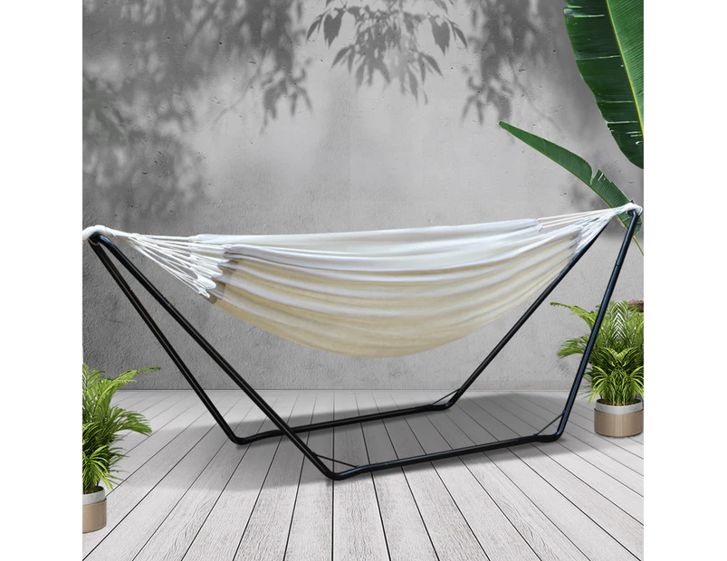 Gardeon Hammock Bed with Stand Outdoor Camping Hammocks Steel Frame