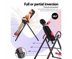 Everfit Inversion Table Gravity Exercise Inverter Back Stretcher Home Gym Black