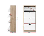 Artiss Shoe Rack Cabinet 60 Pairs 4-tier White Elen