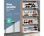 Artiss Shoe Cabinet Shoes Storage Rack 60 Pairs Organiser Wooden Shelf Cupboard