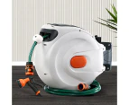 Greenfingers Water Hose Reel 30M Retractable Garden Spray Gun Auto Rewind Wall